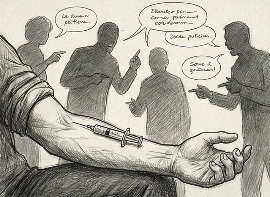 Seringue symbolisant une tentative d'évasion artificielle